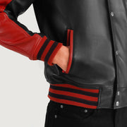 Terrance Schwarz Varsity Lederjacke für Herren – Zusätzliche Produktansicht 6