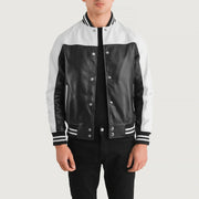 Terrance Schwarz Varsity Lederjacke für Herren – Zusätzliche Produktansicht 1