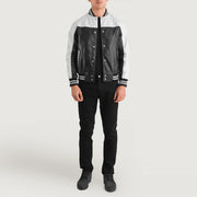 Terrance Schwarz Varsity Lederjacke für Herren – Zusätzliche Produktansicht 3