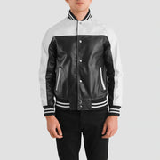Terrance Schwarz Varsity Lederjacke für Herren – Zusätzliche Produktansicht 4