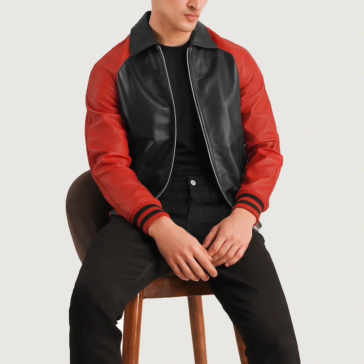 Walton Varsity Lederjacke für Herren – Zusätzliche Produktansicht 3