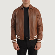 Walton Varsity Lederjacke für Herren – Zusätzliche Produktansicht 1