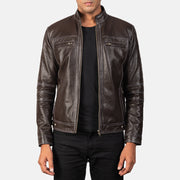 Youngster Leder-Bikerjacke für Herren – Zusätzliche Produktansicht 1