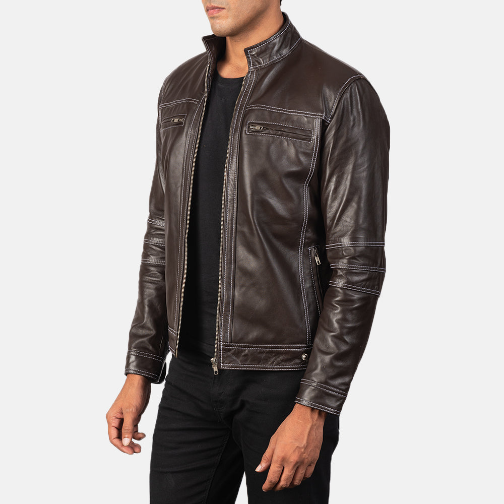 Youngster Leder-Bikerjacke für Herren – Zusätzliche Produktansicht 2