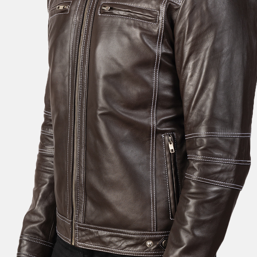 Youngster Leder-Bikerjacke für Herren – Zusätzliche Produktansicht 6