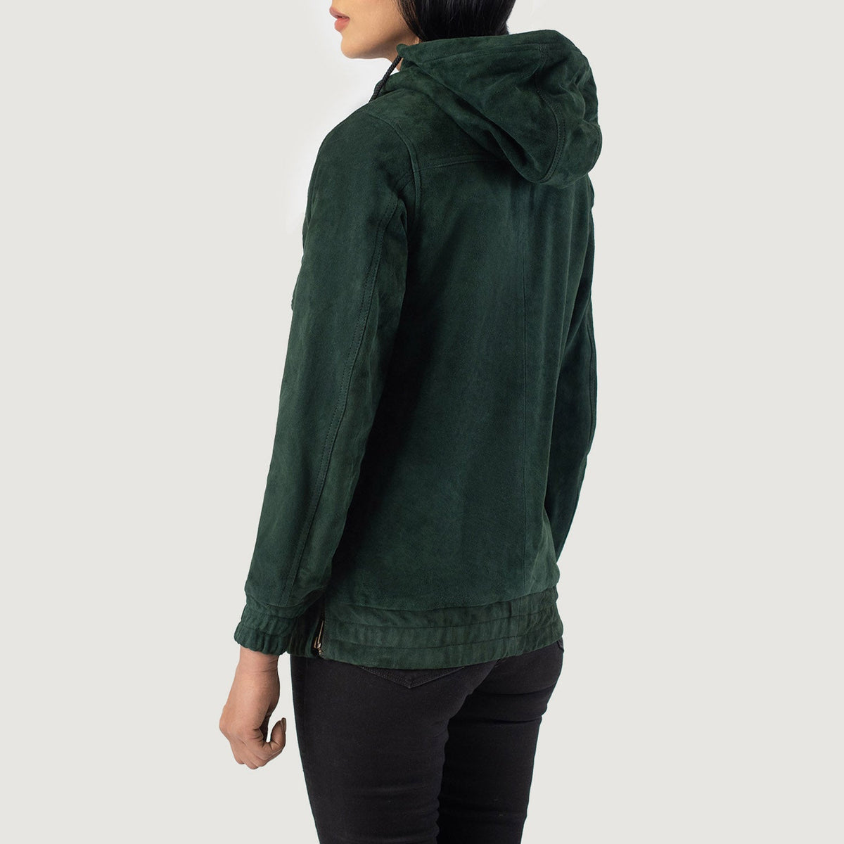 Zest Hooded Pullover Lederjacke für Damen – Zusätzliche Produktansicht 5
